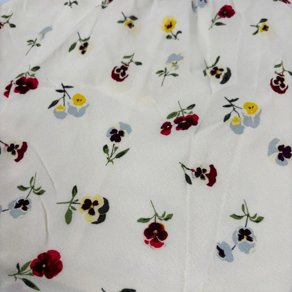 GAP x DOEN GIrls Small 6-7 White Floral Mini Skirt NWT Lace Trim Pansy Print